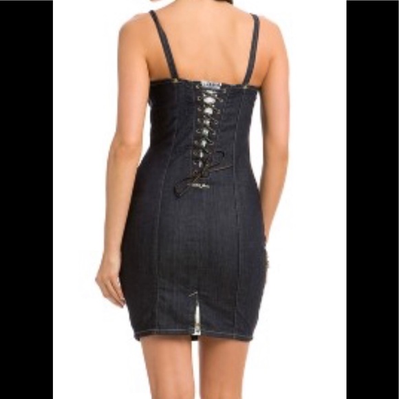 Guess - Denim Corset Bustier Dress, Size XS - Picture 2 of 7